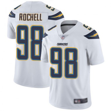 Los Angeles Chargers NFL Football Isaac Rochell White Jersey Men Limited #98 Road Vapor Untouchable